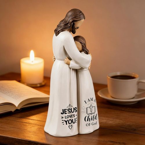Christian sculpture hand-painted souvenir, 5.9 inches