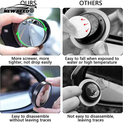 Car Blind Spot Mirror（1 PAIR）（Silver）