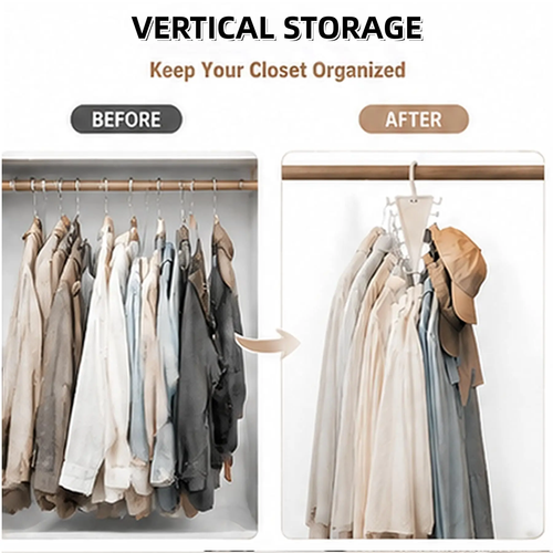 12-Hook Rotating Closet Organizer Hanger(2pcs)