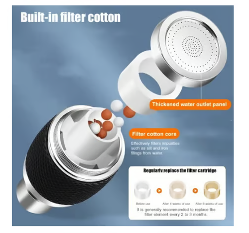 Splash proof booster swivel kitchen filter tap