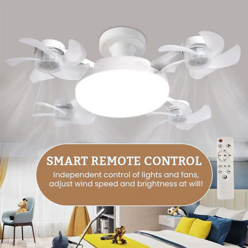 DroneBreeze 2-in-1: E27 Screw-In Smart Fan & LED Light