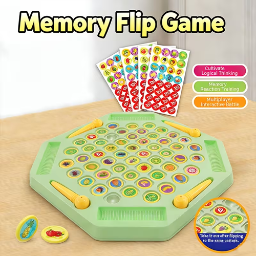 Memory Flip Chess Kids Educational Toy Parent-Child Interactive Board Game Holiday Gift