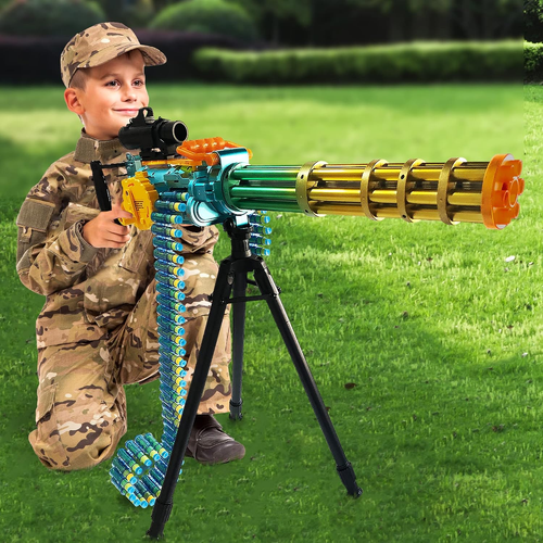 ArtCreativity Foam Bullets Refill for Electronic Gatling Toy Gun, 36 Darts with Bullet Belt Attachment, Gatling Gun Refill Darts for More Trigger-Happy Fun, Easily Clips to The Existing Bullet Chain