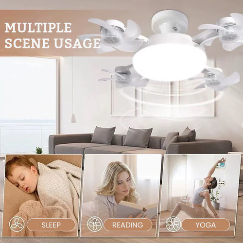 DroneBreeze 2-in-1: E27 Screw-In Smart Fan & LED Light