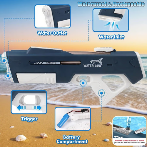 Automatic Water Suction Gun, Waterproof Design