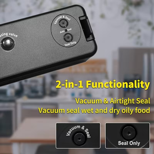 2-in-1 Vacuum Food Sealer Machine Includes 50 Storage Bags
