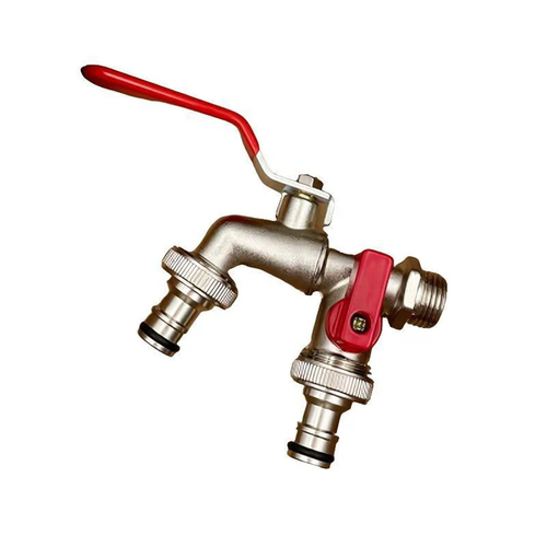 WRAS Approved Double Outlet Outdoor Tap | Built-In Non-Return Valve & Freeze-Resistant Brass