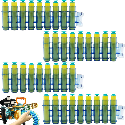 ArtCreativity Foam Bullets Refill for Electronic Gatling Toy Gun, 36 Darts with Bullet Belt Attachment, Gatling Gun Refill Darts for More Trigger-Happy Fun, Easily Clips to The Existing Bullet Chain