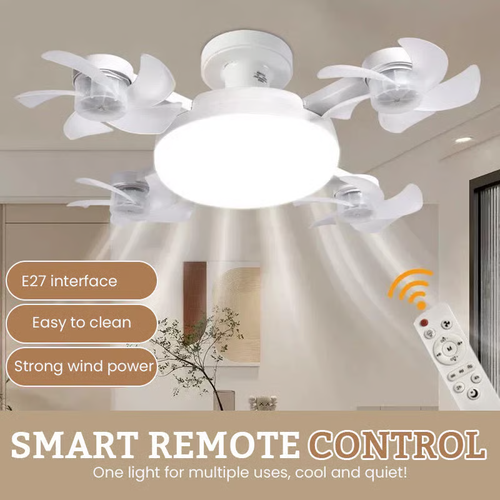 DroneBreeze 2-in-1: E27 Screw-In Smart Fan & LED Light