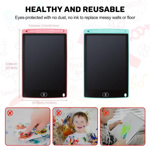 LCD Writing Tablet for Kids – 8.5 Inch Digital Slate Pad for Drawing & Writing