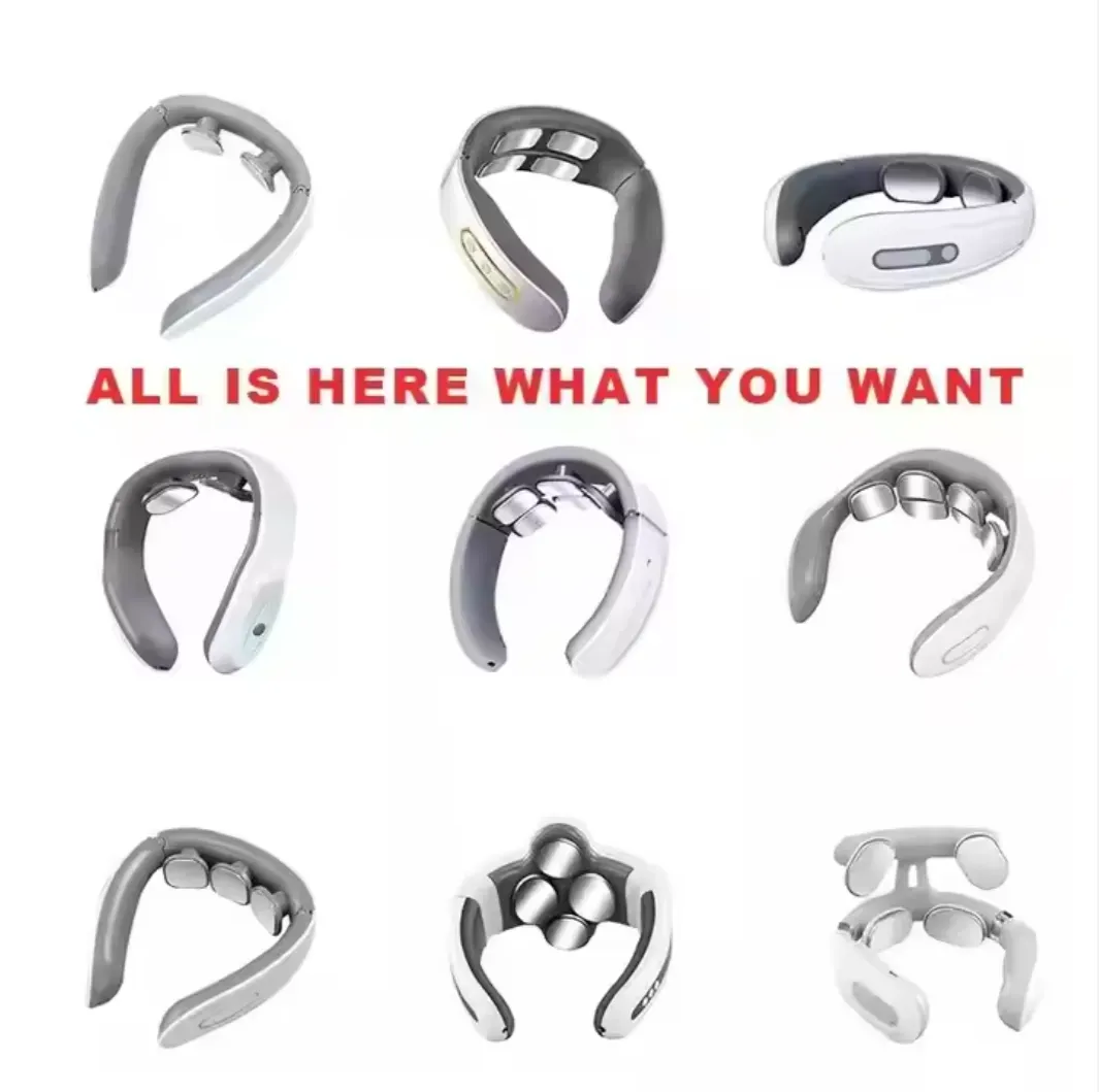 Dispositivo de massagem cervical 4D, contatos de aço inoxidável 304 para massagem precisa, vários modos ajustáveis, carregamento Micro-USB com bateria de longa duração.  Ele se ajusta à circunferência do pescoço e é confortável de usar.  Seja no trabalho, em casa ou em viagem de negócios, pode fornecer um SPA para a coluna cervical, aliviando a rigidez e a dor e restaurando o conforto do pescoço!