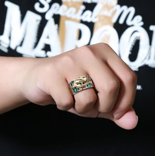 Anel de Ábaco Pikachu da Riqueza, o buff de boa sorte está totalmente acumulado.  Carregue o Ábaco da Fortuna Atrativa com você.  Se você fizer um pedido hoje, receberá 2 peças!  Padrão fofo de Pikachu + Ábaco da Fortuna Atraente, com ágata turquesa e vermelha adornando as contas da sorte, a textura antiga de prata e ouro é extremamente rica, adequada para uso diário e reuniões.  Sacode o ábaco na ponta do dedo, e a sorte dobra, trazendo a sorte para você fazer fortuna no futuro.