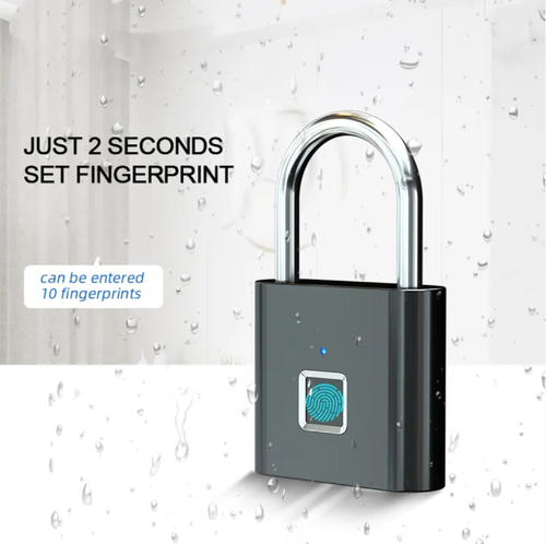 Bloqueio de impressão digital inteligente, sem chave e sem código.  ele permite o desbloqueio instantâneo de impressão digital.  Ele suporta 16 conjuntos de armazenamento de impressão digital.  IP à prova d'água, carregamento USB para longa duração da bateria e também possui proteção física contra esmagamento, corte e intromissão.  Adequado para vários cenários, fácil de operar, ajuda você a se livrar do incômodo de chaves e senhas e garante a segurança de sua propriedade.