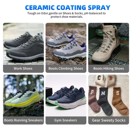 A cura para o cheiro de sapato!  Este spray pode eliminar odores e inibir bactérias.  Seca rápido e é adequado para qualquer material.  Pode ser usado em tênis, sapatos de couro, meias, armários de sapatos e banheiros.  A operação é simples, tem grande capacidade e é mais durável.  Você não vai sujar seus sapatos ao tirá-los.  Faça o pedido hoje e você receberá 5 frascos de bico branco de 260ML - frasco M com spray anti-odor e anti-bactériano para plantas de íons prateados.