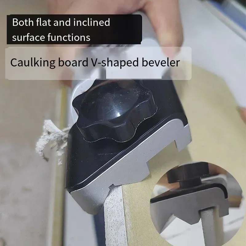 O plano de corte angular da placa de gesso multifuncional, com uma cabeça de lâmina de liga de alumínio integrada, integra chanfro de 45 °, funções de corte lateral e também pode lidar com superfícies inclinadas em forma de V e planos de placas de articulação, bem como superfícies de ângulo interno.  O design ergonômico garante uma pegada confortável, tornando-o uma ferramenta versátil para corte, corte e acabamento de bordas de placas de gesso, garantindo eficiência e precisão no processamento.