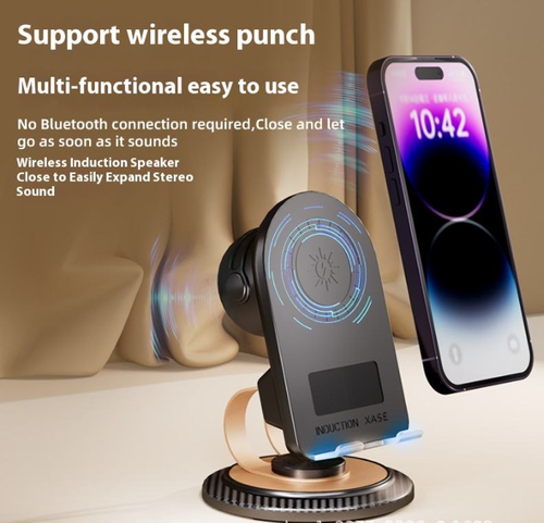 Smart sensor speaker phone holder without Bluetooth connection