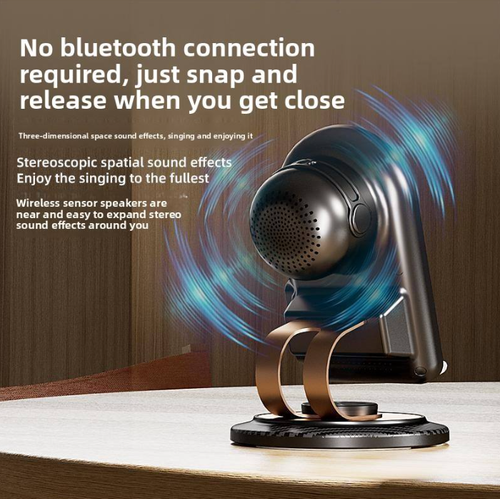 Smart sensor speaker phone holder without Bluetooth connection