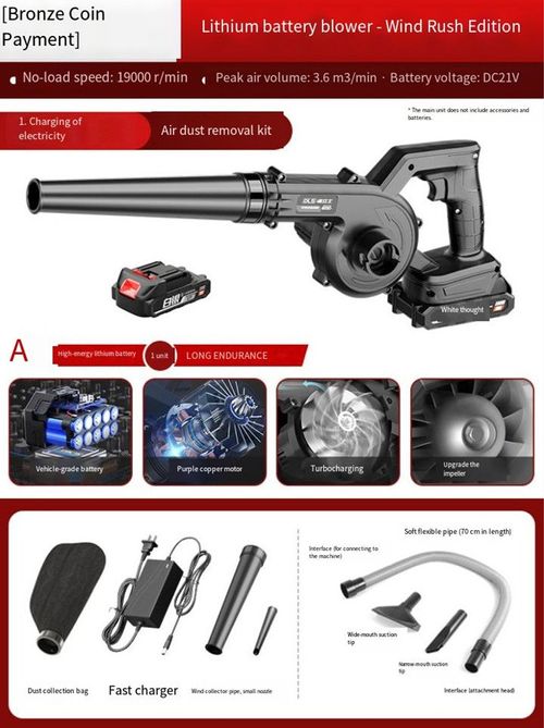 Typhoon-grade industrial lithium-ion blower