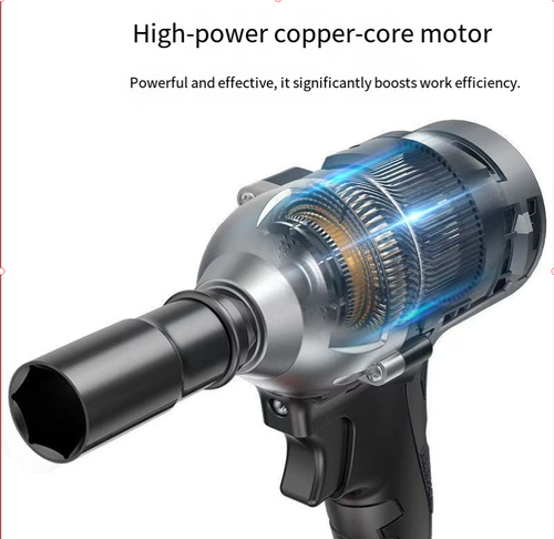 Electric Impact Wrench Rechargeable Cordless Electric Wrench High Torque Impact Wrench Screwdriver Power Tools
