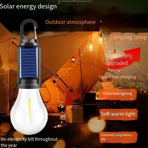 Solar outdoor camping atmosphere light, buy one and get one extra today