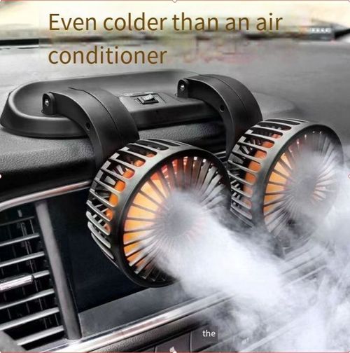 Car dual-head fan, refreshing cool breeze