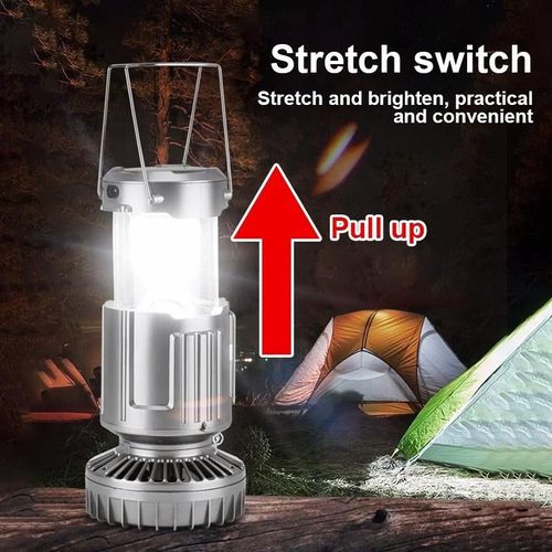 This is not an ordinary lantern, but a multifunctional life assistant that integrates solar charging, strong lighting, silent fan and emergency power supply.