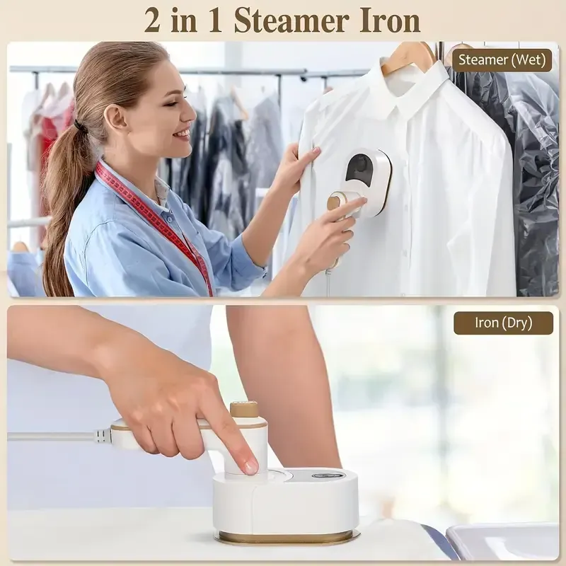 Compact Ironing Device, Quick Heating Mini Steam Iron, Travel-Friendly Mini Iron with Steam, Foldable And Rotatable Handheld Garment Steamer, Portable Flat Steam Iron