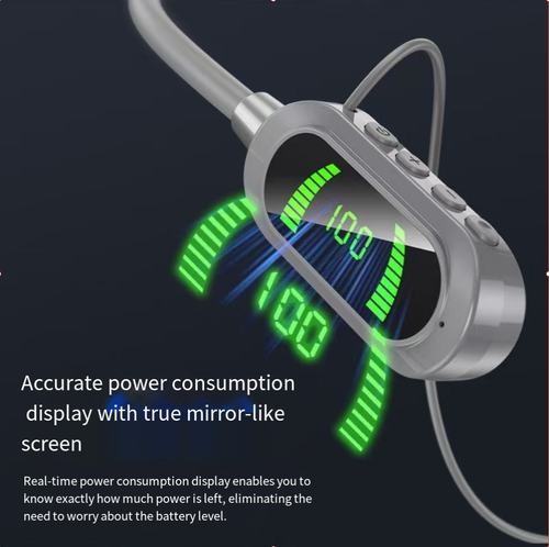 Live Stream Wireless BT 5.3 Neckband LED Earphones with Real-Time Mic for Sports & Karaoke Gym Running