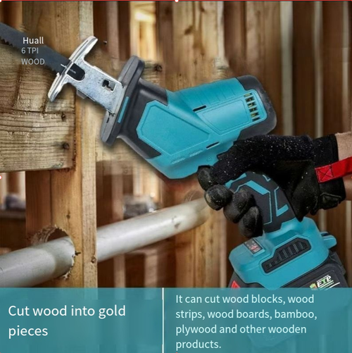 Blue Handheld Electric Portable Reciprocating Saw