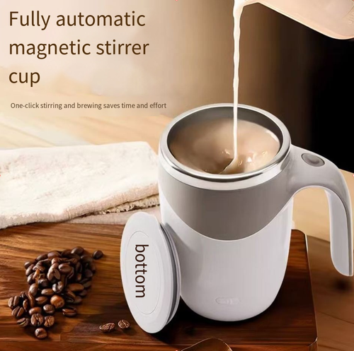 Automatic Stirring Mug Portable Electric Magnetized Stainless Steel Coffee Mug
