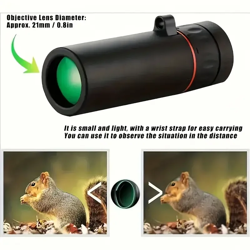 Monocular telescope, hard-core optical strength, helps you break the shackles of distance, ultra-long distance up to 2000 meters