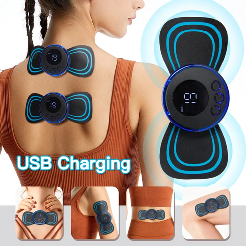 Portable Pulse Muscle Stimulator Neck Cervical Massage Patch Ems Mini Electric Massager