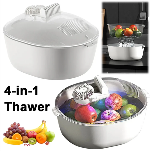 The smart defrost device eliminates slow thawing and nutrient loss. It relies on high-frequency micro-vibration for rapid thawing. It is not picky about ingredients or shapes and can handle frozen fish, frozen meat, and frozen seafood. After thawing, the ingredients will not become dry or fishy, ​​and the freshness-locking effect is visible, so every meal will be fresh!