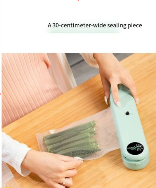 Small Household Automatic Vacuum Sealer for Food & Snack Preservation Compressor Bag Packaging-Home Appliance