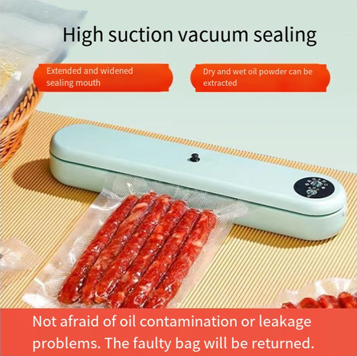Small Household Automatic Vacuum Sealer for Food & Snack Preservation Compressor Bag Packaging-Home Appliance