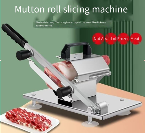 Processamento de carne Multifuncional Home Mutton Roll Carne Congelada Bacon Cortador Manual Máquina Fatiadora de Carne Congelada Máquina Fatiadora de Carne Congelada