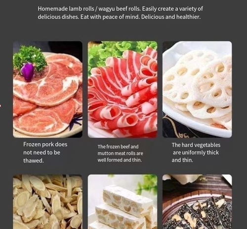 Processamento de carne Multifuncional Home Mutton Roll Carne Congelada Bacon Cortador Manual Máquina Fatiadora de Carne Congelada Máquina Fatiadora de Carne Congelada