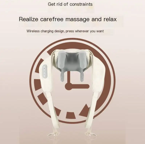 Massageador portátil de amassar ombros e pescoço para aliviar a dor Massageador elétrico de pescoço e ombro, gama completa de massagem, pode pressionar o músculo trapézio