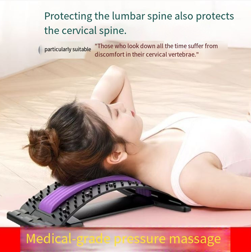 Relaxante lombar de relaxamento magnético, maca de cintura atualizada, suporte para as costas de extensão da coluna, ferramenta auxiliar de massagem de ioga