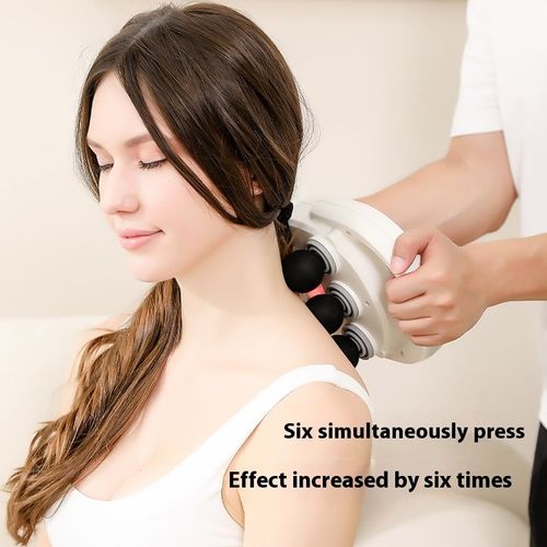Novo massageador de corpo inteiro alívio da dor de tecidos profundos fitness poderosa pistola de fáscia portátil 9 velocidades 6 cabeças de bola pistola de massagem muscular