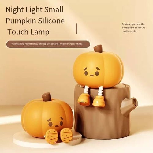 Luz Noturna LED de Abóbora de Silicone Halloween Decorações & Adereços Emoji Pat Pat Luz Noturna de Abóbora