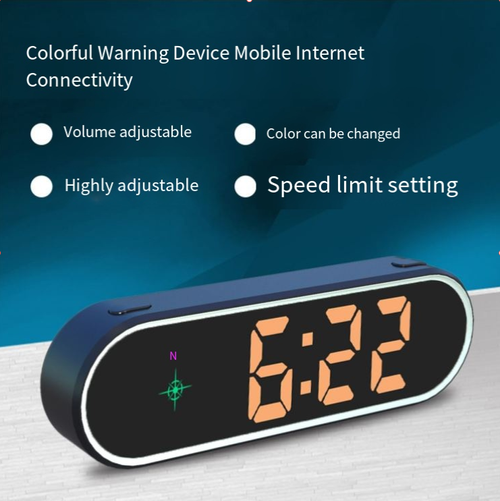 车速显示仪All-in-One LCD Display Pára-brisa do carro HUD KMH-MPH Comutável Nova Máquina Colorida com Função de Relógio