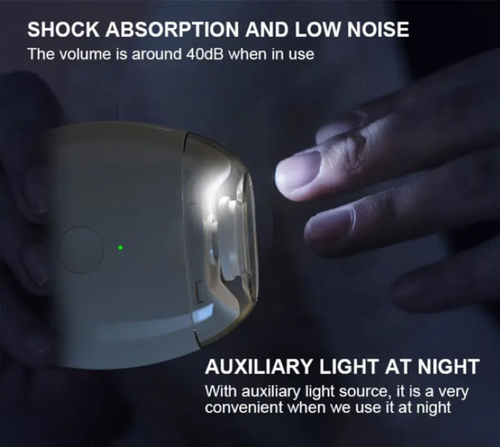 Cortadores de unhas elétricos portáteis, moedor de unhas, carregamento USB, 3 velocidades ajustáveis, fácil de operar, a luz LED é clara à noite, moedor de unhas automático, diga adeus às unhas voadoras