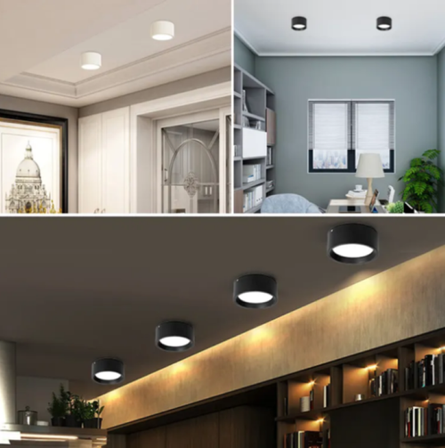 Luz de teto de escritório de moda montada na superfície Downlight Mini holofote de teto