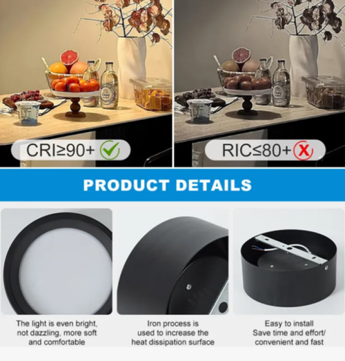 Luz de teto de escritório de moda montada na superfície Downlight Mini holofote de teto