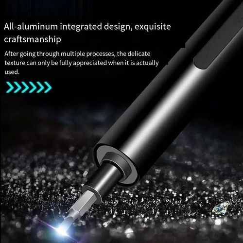 迷你精密电动螺丝刀套装adequado para dispositivos eletrônicos, pequenos eletrodomésticos, brinquedos, etc. para parafusos finos!  Vem com várias brocas + design magnético, conveniente para retirar e colocar de volta sem perder nenhuma peça.  O carregamento e o carregamento fornecem energia de longa duração.  Essencial para emergências domésticas, de escritório ou externas.  Compacto e fácil de armazenar sem ocupar espaço, resolvendo sem esforço o problema de montagem e desmontagem de parafusos!