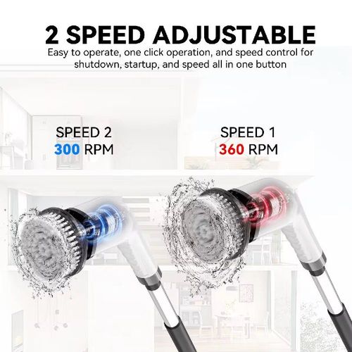 Escova de limpeza elétrica multifuncional, uma ótima ajudante para limpar toda a casa!  Pisos, vidros, banheiros, vasos sanitários, tampos de mesa, paredes - tudo pode ser facilmente limpo sem perder nenhum ponto.  O design extensível é super atencioso.  A operação é simples e sem esforço, facilitando a limpeza.  É o gadget indispensável para uma vida doméstica confortável!