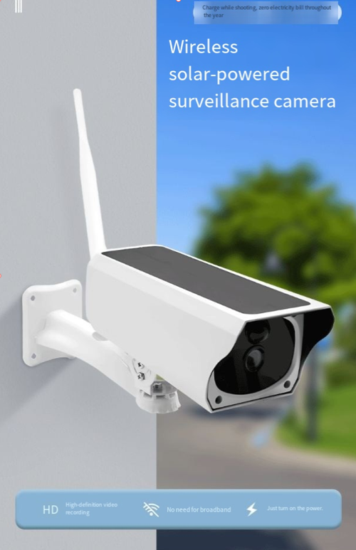 Câmera de vigilância sem fio movida a energia solar: proteja seu lugar mesmo sem eletricidade ou conexão com a Internet.  Imagens coloridas diurnas e noturnas, IP66 à prova d'água.  Adequado para fazendas, vilas, canteiros de obras.  Com alarme de detecção de movimento e comunicação bidirecional, é o seu sentinela inteligente para segurança abrangente.