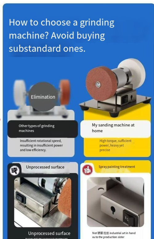 Máquina de moagem de nível industrial, referência de precisão de moagem de metal.  Corpo de aço inoxidável, à prova de ferrugem e durável.  Baixa vibração e alta precisão.  Adequado para vários cenários, como fabricação mecânica, reparo de automóveis e processamento de hardware.  Um excelente ajudante para retificação industrial!