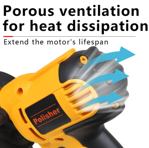 Este modelo plug-in da máquina de polir automóveis com punho auxiliar vem com um kit de acessórios de 11 peças.  É alimentado por um motor de fio de cobre de 700W com forte potência e suporta ajuste de velocidade.  A alça destacável aumenta a estabilidade operacional.  O sistema de resfriamento multifuro é durável e adequado para polimento de pintura de carro, enceramento, retificação, etc.  É uma ferramenta eficiente para o embelezamento profissional do carro.